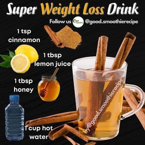 Priyal Uppal on Instagram: "Honey is a great ingredient that may help you lose weight by providing the sweetness you want with the nutrients you need and helps you in proper digestion. Ingredients: 1 tsp cinnamon 1 tbsp lemon juice 1 tbsp honey 1 cup hot water Enjoy honey, lemon and cinnamon tea for weight loss!! . . . #easyfood #lessfat #eatfoodfeelgood #fatness #nutritionplan #foodgoals #fitmeal #leanmeals #easymeals #eatbetter #healthyfoods #cleanfoodcrush #instantpot #easydinner #ea Honey Cinnamon Water, Honey Lemon Water, Cinnamon Water, Cinnamon Drink, Honey Water, Cinnamon Tea, Lemon Drink, Clean Food Crush, Smoothie Diet Plans