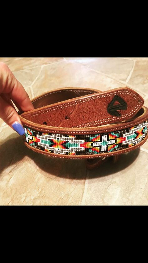 Western Beaded Belts, Belt Patterns, Beaded Belts Patterns, Beaded Belts, Belt Ideas, Beaded Hat Bands, Custom Leather Belts, Beading Designs, Beading Loom