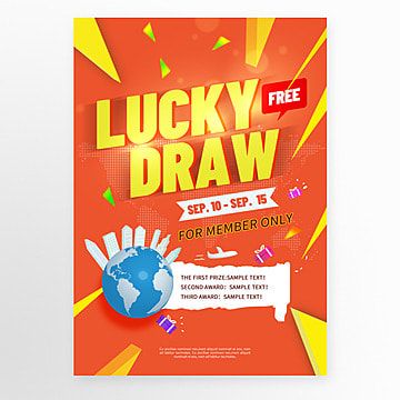 Lucky Draw Poster, Draw Poster, Draw Background, Geometry Poster, Orange Poster, Oranges Gift, Poster Psd Free Download, Lucky Draw, Simple Line Drawings