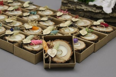 Wood slices wedding