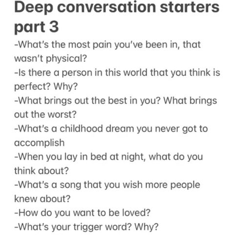 Convo Starters, Conversation Quotes, Text Conversation Starters, Deep Conversation Starters, Deep Conversation Topics, Questions To Get To Know Someone, Topics To Talk About, Intimate Questions, Deep Conversation