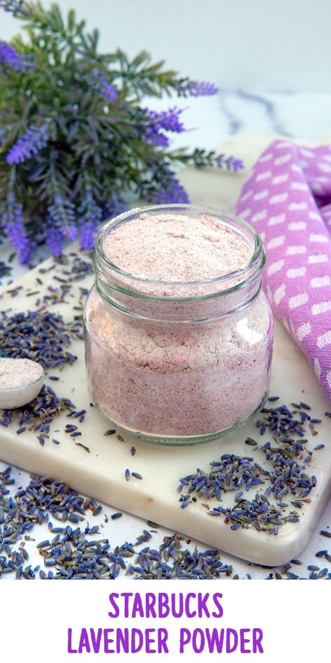 Starbucks Lavender Powder {Copycat Recipe} -- Wish you could get your hands on Starbucks Lavender Powder? It's so easy to make your own copycat version at home, perfect for using in homemade lavender lattes, matcha drinks, and so much more! via @wearenotmartha Lavender Starbucks, Starbucks Lavender, Lavender Drinks, Lavender Latte Recipe, Lavender Drink, Lavender Powder, Matcha Drinks, Lavender Syrup, Taco Salads