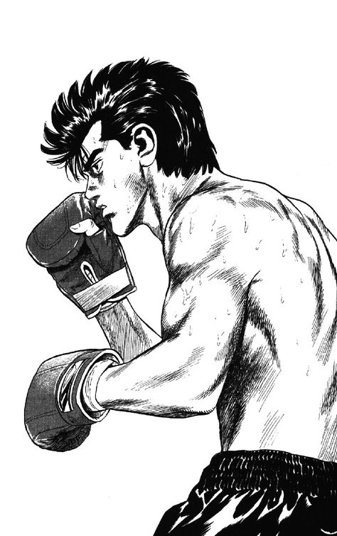 Boxing Comic Art, Boxing Stance Reference, Boxing Drawing Reference, Boxing Sketch, Boxer Anime, Delinquent Manga, Boxing Manga, Rokudenashi Blues, Posture Drawing