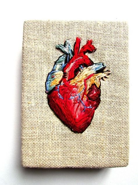 Embroidery Hearts, Embroidered Art, Art Textile, Vintage Embroidery, Embroidery Inspiration, Embroidery And Stitching, Heart On, Fabric Art, Embroidery Art