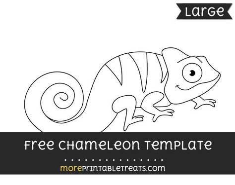 Free Chameleon Template - Large Chameleon Printable Template, Chameleon Template Free Printable, Chameleon Outline, Chameleon Template, Camouflage Activities, Chameleon Craft, Multiplication Drills, Rainforest Crafts, Mixed Up Chameleon