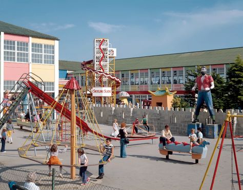 John Hinde BUTLIN'S BOGNOR REGIS, Children's Play Area C-type 40 x 50 " Edition of 10 Children's Play Area, Bognor Regis, Annual Leave, Photographers Gallery, Postcard Art, History Of Photography, Kids Play Area, Fictional World, Night Scene