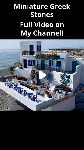 Xps Foam, Paving Stones, Santorini Greece, Mini Paintings, Mod Podge, Model Making, Architecture Model, My Youtube Channel, Scale Models