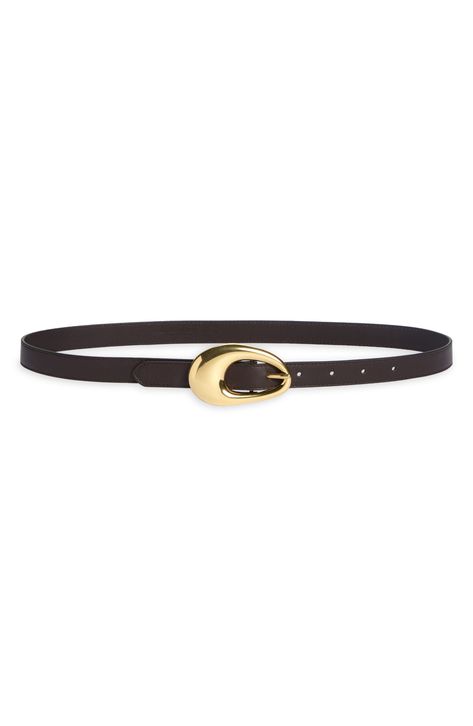 Bottega Veneta Drop Buckle Leather Belt available at #Nordstrom Bottega Veneta Belt, Bottega Veneta, Leather Belt, Belts, Nordstrom, Buckle, Fashion Accessories, Leather