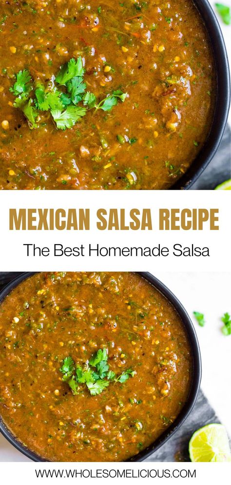 Hot Salsa Recipes, Mexican Salsa Recipe, Red Salsa Recipe, Spicy Salsa Recipe, Authentic Mexican Salsa Recipe, Best Homemade Salsa, Best Salsa Recipe, Best Salsa, Mexican Salsa Recipes