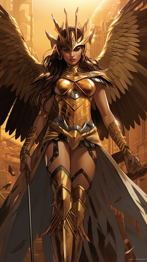 Female Angel Warrior, Light Mage, Winged Woman, Warrior Female, Bird Woman, Angel Queen, Winged Goddess, Female Angel, Monster Girls