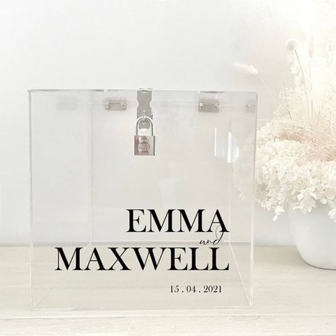 Wishing Well Wedding, Engagement Signs, Personalized Wedding Sign, Clear Box, Custom Wedding Gifts, Wedding Boxes, Wishing Well, Acrylic Sign, Wedding Welcome