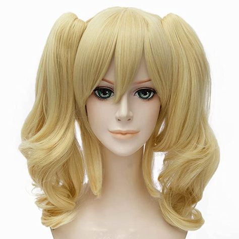 Gold Hairpiece, Two Ponytails, Double Ponytail, Ponytail Wig, Long Blond, Halloween Wigs, Clip In Ponytail, Pigtail Hairstyles, Curly Waves