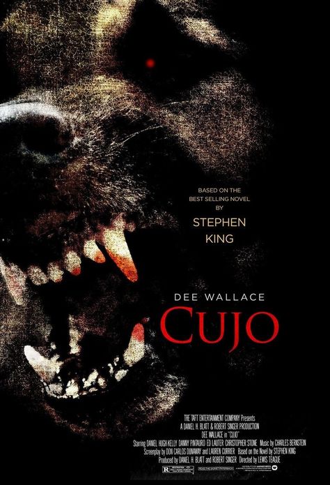 Stephen King Cujo Cujo Movie, Stephen King Film, 1980s Horror Movies, Theater Posters, Best Selling Novels, Stephen King Movies, Stephen King Books, Fear Factor, Scary Stuff