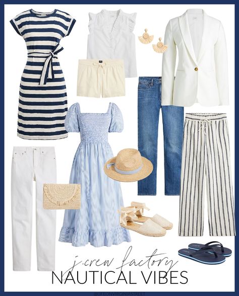 Weekend Sale Alerts / Roundup of J. Crew Factory Nautical Vibes! Nautical Fashion Women, Summer Stripes Outfit, Nautical Chic, Nautical Outfits, Big Women Fashion, Nautical Looks, Stripe Outfits, Sun Is Shining, Sailing Outfit