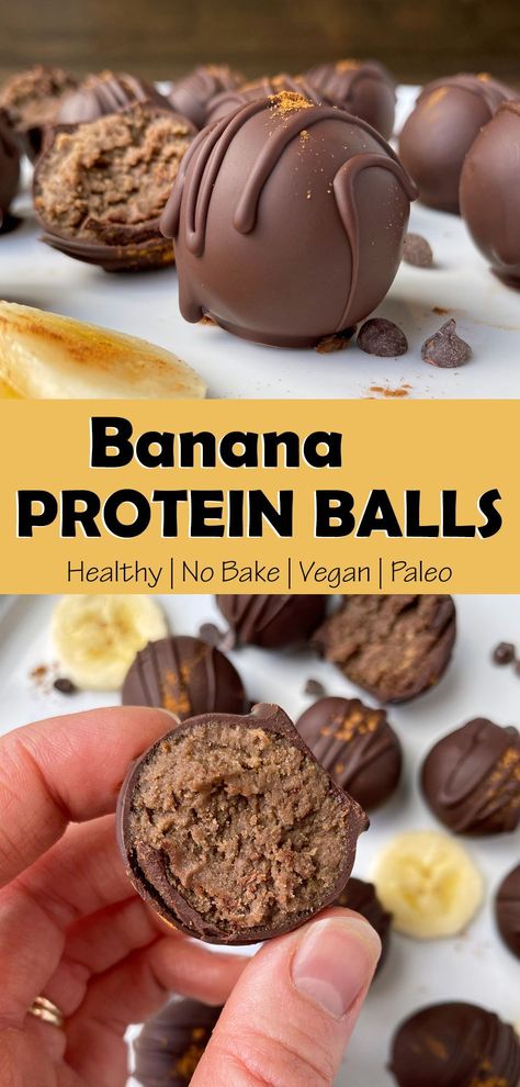 Banana Protein Balls, Banana Filling, Healthy Protein Desserts, No Bake Energy, Protein Baking, Healthy Protein Snacks, Protein Bar Recipes, Banana Protein, Protein Treats