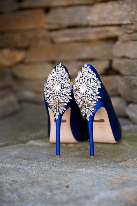 Blue Wedding Shoes, Something Blue Wedding, Badgley Mischka Shoes, Royal Blue Dresses, Wedding Heels, Prom Shoes, Bride Shoes, Womens Shoes High Heels, Badgley Mischka