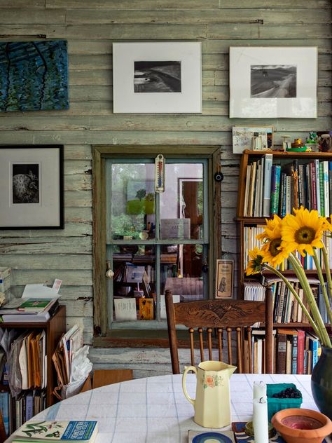 Excerpt from 'The Maine House' Book: An Artist’s Eclectic Retreat in Maine Where The Crawdads Sing House, Where The Crawdads Sing, Eclectic Cottage, Kitchen Floors, Maine Living, House Bloxburg, Boho Interiors, Bedroom Walls, House Book