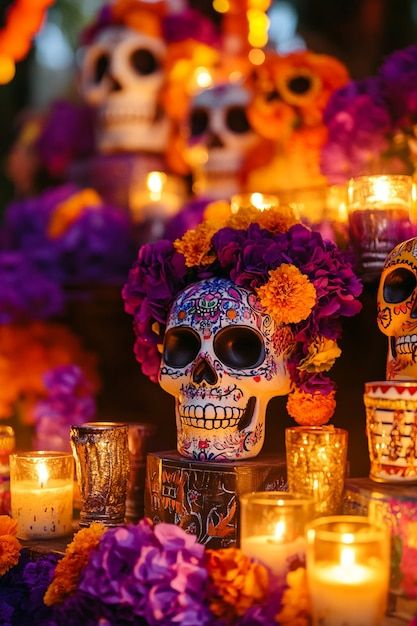 Foto gratuita celebración del día de los... | Free Photo #Freepik #freephoto #calaveras-mexicanas #tradiciones #cultura-mexico #cultura Dia De Los Muertos Decorations Ideas Diy, Day Of The Dead Decor, Dia De Los Muertos Birthday Party Ideas, Day Of The Dead Aesthetic, Day Of The Dead Ofrenda, Day Of The Dead Decorations, Dia De Los Muertos Party Ideas, Day Of The Dead Altar, Free Use Images