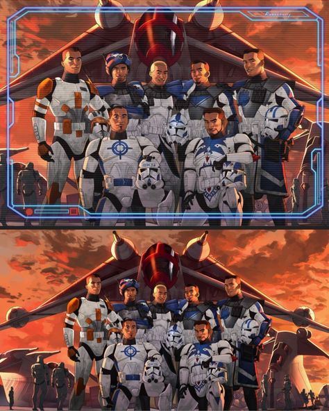 The 501st Fanart, Echo Clone Wars Fan Art, Star Wars Clones Fan Art, Hardcase Clone Wars, Star Wars Clone Troopers Art, Clone Wars Echo, Clone Trooper Fanart, Starwars Clone Wars, Bad Batch Art