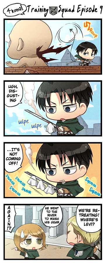 Training squad Episode 9 Levi And Petra, Aot Funny, Atack Ao Titan, Tous Les Anime, Attack On Titan Comic, Snk Cosplay, Captain Levi, Attack On Titan Funny, Attack On Titan Levi