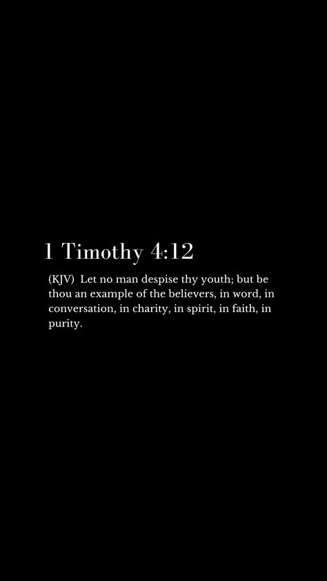 1 Timothy 4 12, Bible Quotes Background, Wisdom Bible, Biblical Marriage Quotes, Bible Verses Kjv, Bible Verse Background, Comforting Bible Verses, Powerful Bible Verses, Ayat Alkitab