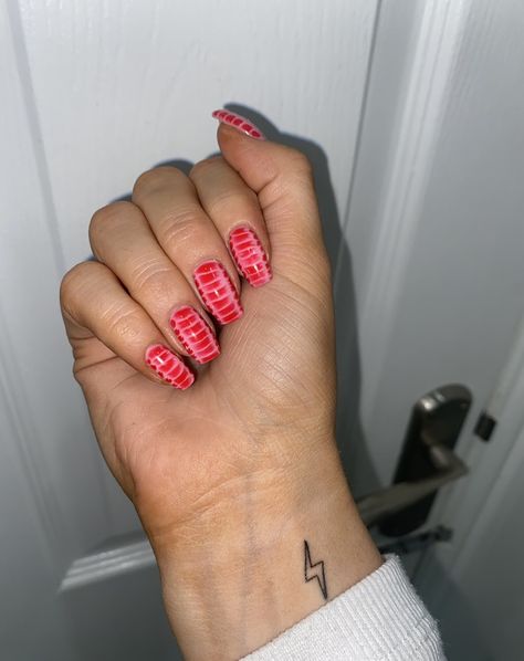 Red Snake Print Nails, Red Snakeskin Nails, Red Snake Nails, Snake Nails, Red Snake, Nails Red, Nail Shapes, Nail Inspiration, Snake Print