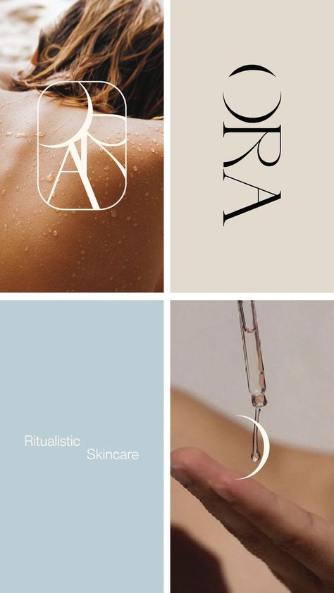 Modern Logo Suite | ORA Skincare logotip #makelogo🎭 Brand Board Design, Skin Logo, Logo Suite, Skincare Logo, Nature Logo Design, Skincare Branding, Logo Design Set, Unique Logo Design, Blind Date