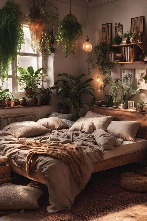 Boys Bedroom Furniture, Earthy Bedroom, Wall Panels Bedroom, Bedroom Decor For Couples, Bohemian Bedroom, Bedroom Refresh, Room Makeover Bedroom, Small Room Bedroom, Small Changes