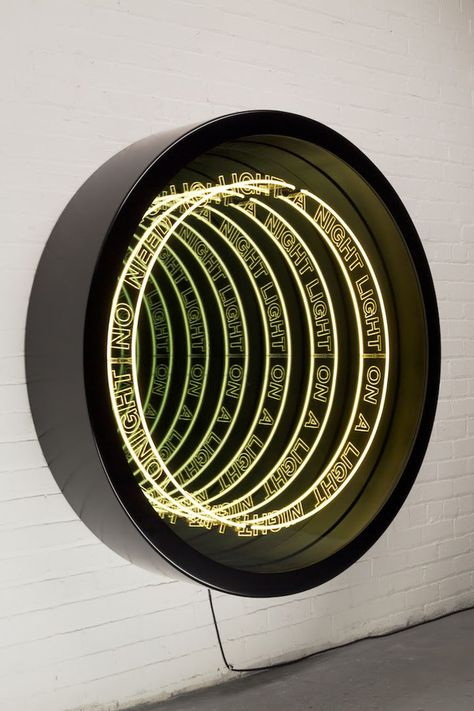 Loop by Iván Navarro at Templon 2 Way Mirror, Mirrors And Lights, Neon Led Lights, Infinite Mirror, Paint Mirror, Led Art, Electric Energy, Infinity Mirror, Smart Home Design