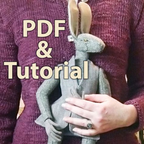 AgosiaArtsDigital - Etsy Large Stuffed Animal Patterns, Sewing Pattern Stuffed Animal, Rabbit Doll Pattern Free, Sewing Templates Animal, Textile Insects, Animal Doll Pattern, Animal Art Doll, Fabric Art Doll, Textile Art Dolls