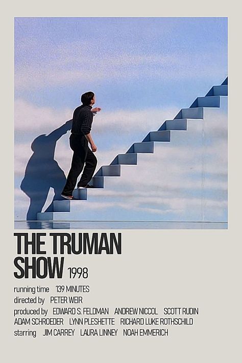 Show Movie Poster, Show Movie, The Truman Show, Iconic Movie Posters, Movie Card, Film Posters Minimalist, Minimalist Movie Poster, Movie Poster Wall, Movie Covers