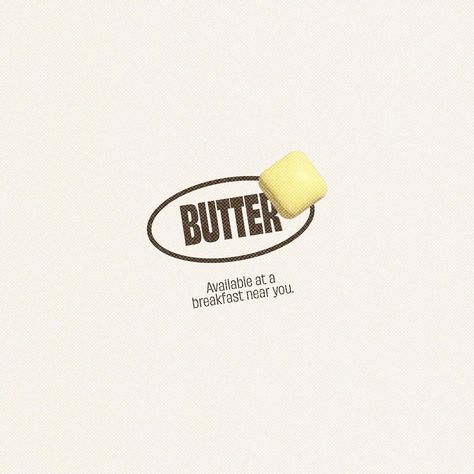 Vintage Butter Packaging, Butter Doodle, Butter Drawing, Butter Branding, Grocery Store Logo, Butter Illustration, Butter Aesthetic, Bk Logo, Butter Design