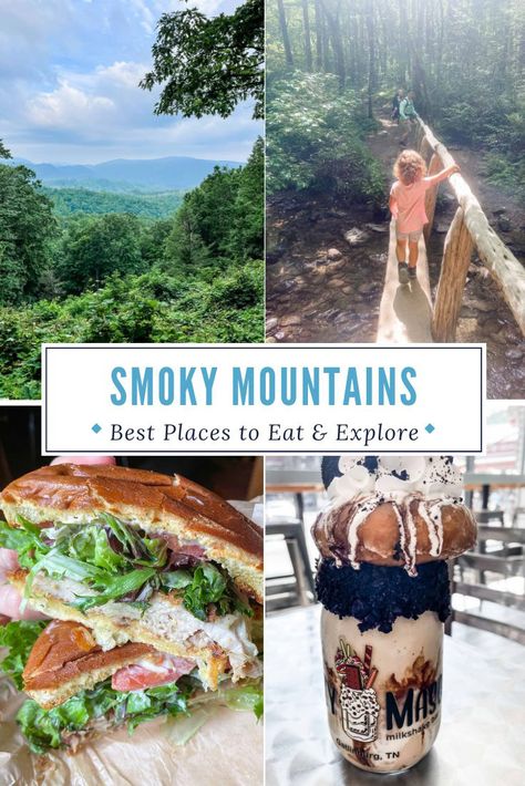 Green luscious mountains, hiking trails, giant coffee donut shake, delicious sandwich Things To Do In Smoky Mountains, Things To Do In The Smokey Mountains, What To Pack For Smoky Mountains, Smoky Mountains Road Trip, Smoky Mountains National Park, Things To Do In Great Smoky Mountains, Smoky Mountain Vacation, Fall In Smoky Mountains, Smokey Mountain