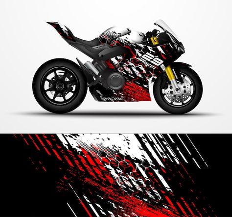 Motorcycle sportbikes wrap decal and vin... | Premium Vector #Freepik #vector #moto-bike #motor-bike #motorcycle #motorcycle-racing Wrap Design Graphics, Motorcycle Graphic Design, Bike Stickers Design Ideas, Motorcycles Logo Design, Baby Tattoo Designs, Bike Tattoos, Car Sticker Design, Bike Stickers, Vinyl Sticker Design