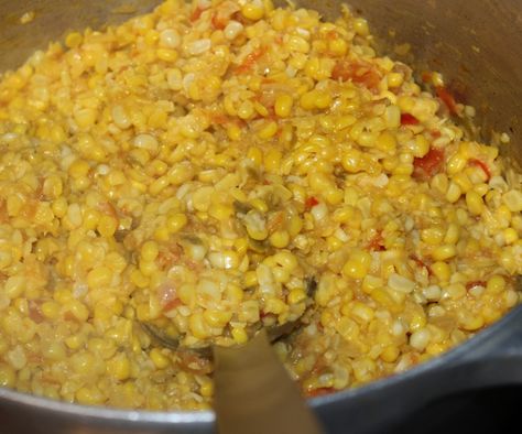 Corn Machu Recipe, Corn Maque Choux Recipe, Fresh Corn Off The Cob, Cajun Thanksgiving, Maque Choux Recipe, Crawfish Boudin, Choux Recipe, Sides Veggies, Authentic Cajun Recipes