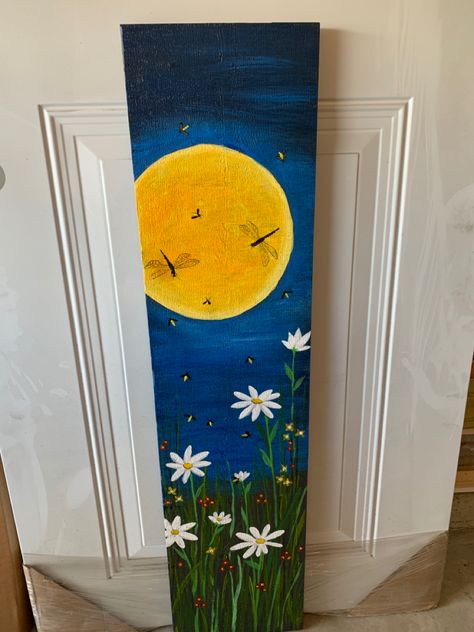 Painting On Wood Planks Art, Painted Posts, Pole Barn Ideas, Fire Flies, Peace Poles, Light Posts, Wood Plank Art, Porch Leaners, What To Paint