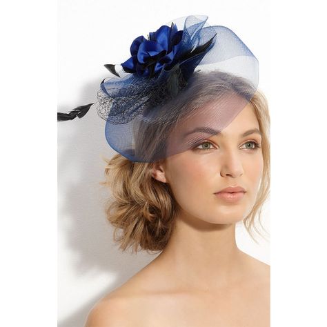 Gorgeous Blue   Cara Accessories 'Royal' Fascinator Hair Clip found on Polyvore Hats For Short Hair, Blue Fascinator, Guest Hair, Fascinator Hairstyles, Fascinator Headband, Athletic Hairstyles, Fascinator Hats, Fashion Hair Accessories, Bow Design