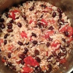 Rice with Black Beans - Allrecipes.com Easy Rice And Beans Recipe, Tomatoes And Rice, Rice With Black Beans, Recipes Using Rice, Rice And Beans Recipe, Tomato Dishes, Black Beans And Rice, Black Bean Recipes, Cooking White Rice