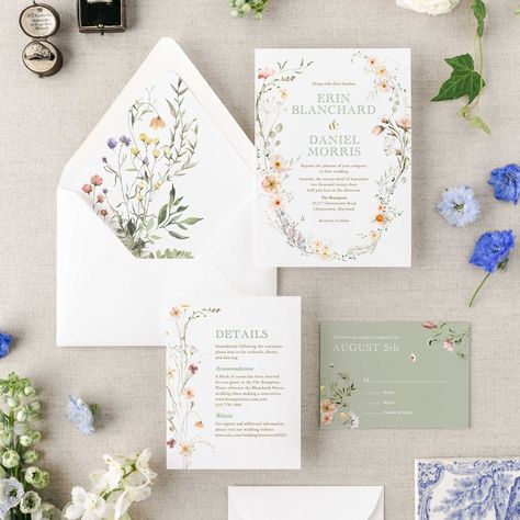 Wedding Invatations, Classic Weddings, Wedding Invitation Trends, Wildflower Wedding Invitations, Design Invitation, Elegant Weddings, Botanical Wedding Invitations, Wedding Invitations Romantic, Letterpress Invitations