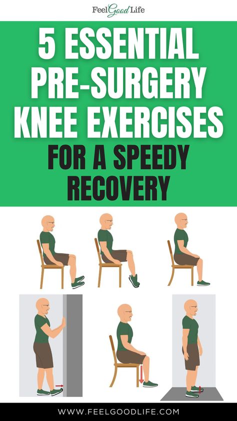 Maximize your recovery with these 5 essential pre-surgery knee exercises. Designed to strengthen and prepare your knee for surgery, they can significantly enhance post-operative healing. From gentle stretches to muscle-strengthening moves, each exercise targets key areas for optimal recovery. Ready to set the stage for a speedy recovery? Click for our guide on effective pre-surgery knee exercises! #PreSurgeryExercise #KneeStrength #SpeedyRecovery #HealingPreparation Acl Surgery Recovery, Knee Replacement Surgery Recovery, Knee Replacement Exercises, Knee Replacement Recovery, Knee Surgery Recovery, Knee Pain Relief Exercises, Shoulder Pain Exercises, Knee Strengthening, Knee Strength