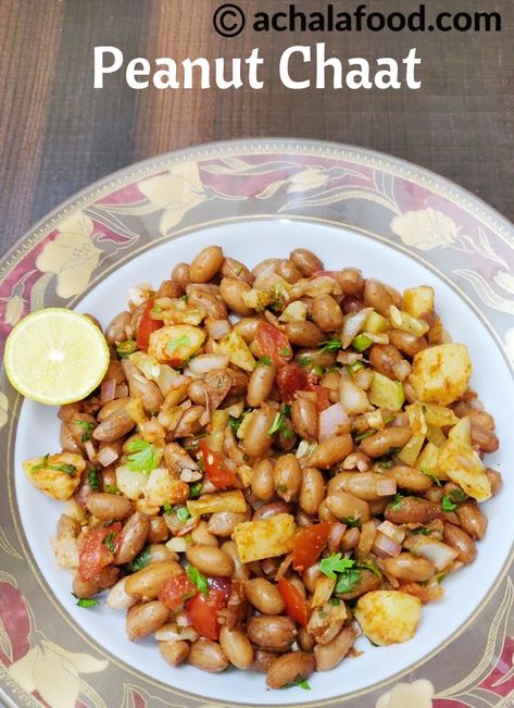 Peanut Chaat Recipe, Peanut Chaat, Peanut Masala, Easy Indian Dessert Recipes, Snack Salad, Chats Recipe, Peanut Salad, Tastemade Recipes, Chaat Recipe