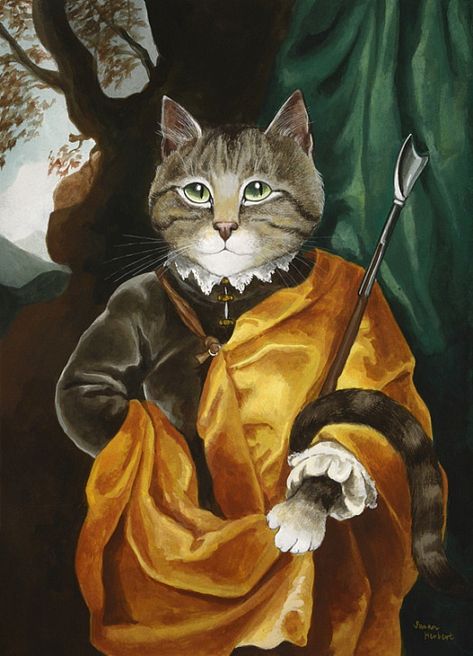 Philip, Lord Wharton - (Van Dyck) Image Chat, Cat Art Print, Pre Raphaelite, Wow Art, Cats Illustration, Cat Portraits, Cat Painting, Cat Clothes, Cat Illustration