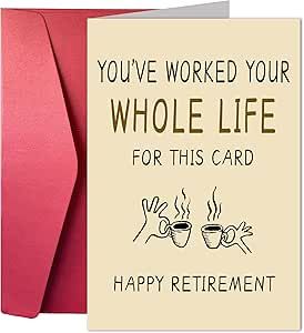 Funny Retirement Cards With Envelopes, Funny Office Resignation Cards For Co-workers And Friends, Humorous Retirement Cards For Family Her/His, Entertaining Farewell Wishes Cards For Women Men Farewell Wishes, Funny Retirement Cards, Cards For Women, Funny Retirement, Funny Office, Retirement Cards, Retirement Humor, Happy Retirement, Office Humor