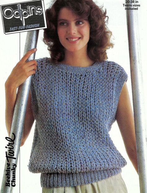 Knit Stockings, Easy Knit, Quick Knits, Summer Sweaters, Pdf Knitting Pattern, Sweater Tank, Sweater Tank Top, Sweater Knitting Patterns, Pattern Sweater