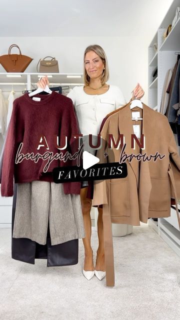 Anne on Instagram: "7 X AUTUMN OUTFITS 🍇🍫 What outfit do you like best? 1,2,3,4,5,6 or 7? 🙊 I love them all and can’t really pick! Curious what you think.

👉🏽 Also want to start making 💸 sharing outfits or style collages online? Comment ‘GUIDE’ and I’ll send you the link to my starter guide 🥰

🛍️ To shop the outfits:

▫️ Comment LINK to receive a DM with the link to shop this post 🥰 https://liketk.it/4RYBa
▫️ tap my highlight ‘outfits 33’👉🏽 find this video (I’ll upload it after 24 hrs)
▫️ tap my bio link 👉🏽 shop my looks 👉🏽 find this video 

#transitionaloutfit #burgundy #brown #falloutfit #casualoutfit #autumnoutfit  #autumnfashion #stylinginspiration #outfitideas #fallstyle #casualstyle #transitionalstyle #workwear #workstyle #easyfit #waystowear #waystostyle #jeans #weeke Burgundy Autumn Outfit, Burgundy And Brown Outfit, Style Collages, Transition Outfits, Dressy Fashion, Brown Outfit, Autumn Outfits, Weekend Style, Neutral Fashion