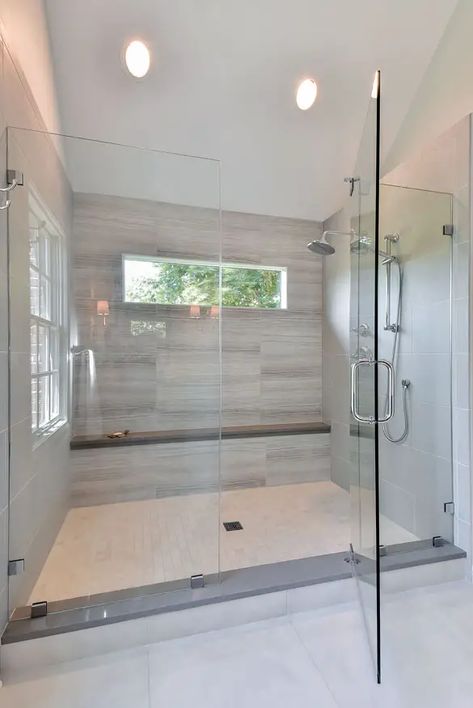 Exciting-Walk-in-Shower-Ideas-for-Your-Next-Bathroom-Remodel-16_Sebring-Services Walk In Shower With Window, Shower With Window, Small Bathroom Solutions, Modern Shower Design, Beautiful Small Bathrooms, Small Bathroom With Shower, Bathroom Remodeling Ideas, Mold In Bathroom, Shower Area