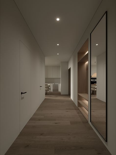 Neoclassical Interior, Corridor Lighting, Soft Minimalism, Minimal House Design, Door Design Modern, Minimalist Interior Design, Residential Lighting, Dream House Interior, Architecture Interior Design