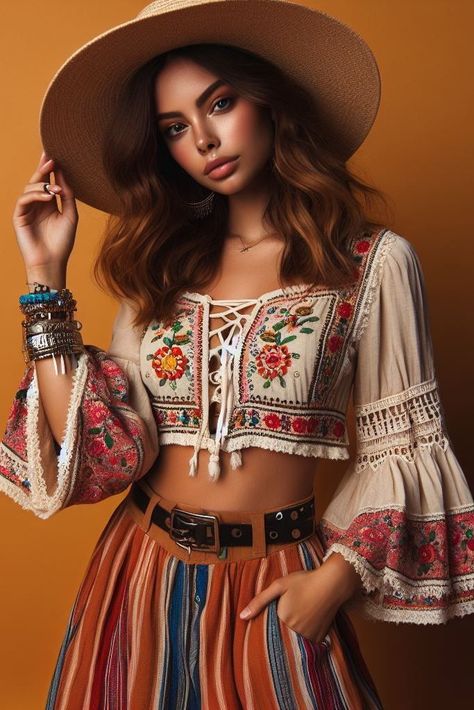 Boho Gypsy Model Clothes. Bohemian Vogue. Boho Outfit Check more at https://howcandothis.com/womenstyle/boho-gypsy-model-clothes-bohemian-vogue-boho-outfit/ Siwa Oasis, Bohemian Culture, Model Clothes, Bohemian Style Clothing, Boho Outfit, Casual Wear Dress, Estilo Boho Chic, Outfit Check, Boho Girl