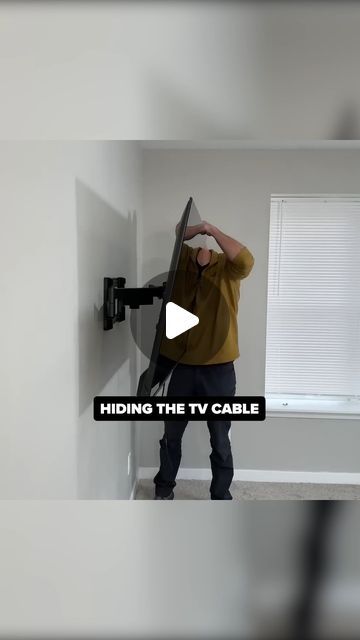 Scott on Instagram: "Hiding the TV Cable #tutorial" How To Hide Tv Cables On Wall, How To Hide Cables, Cable Hiding Ideas, Tv Cable Hiding Ideas, Tv Wire Hiding Ideas, Tv Cord Hiding Ideas, How To Hide Tv Cords Mounted Tv, Hiding Tv Wires, Hiding Tv Cords On Wall