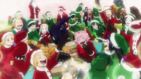 Christmas Mha, Mha Christmas, Mha Official Art, My Hero Academia Gif, Mha Shifting, Mha Dr, Anime Christmas, Christmas Icons, Christmas Gif